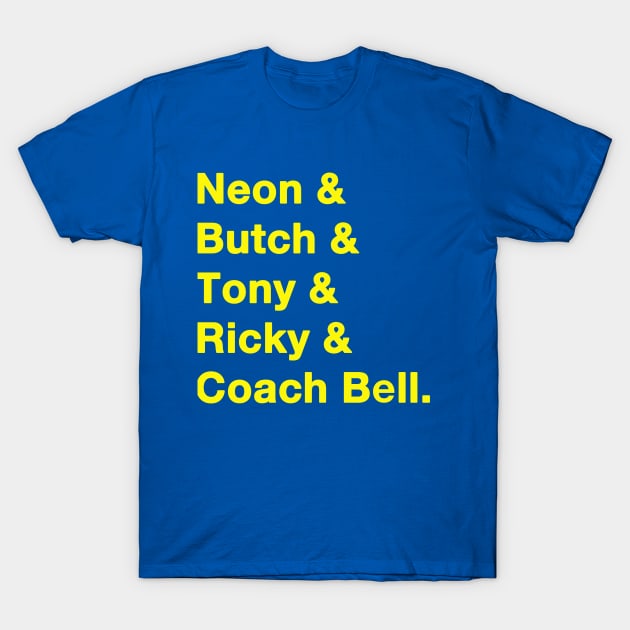 Blue Chips Names Yellow T-Shirt by IdenticalExposure